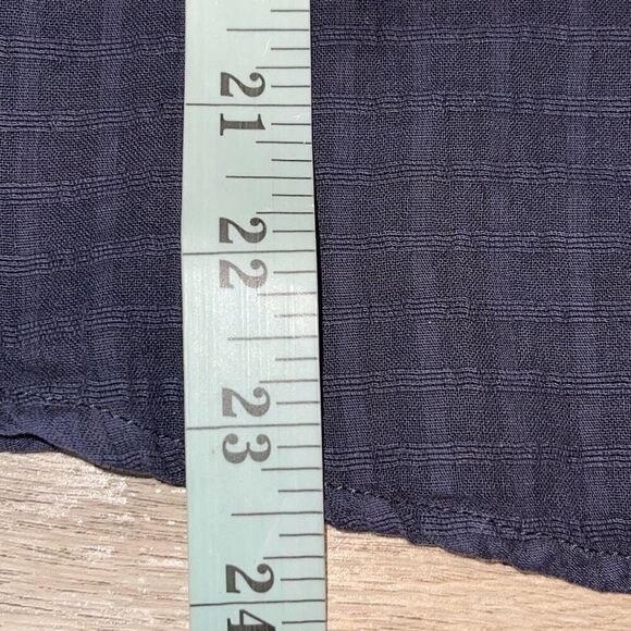 Splendid Womens Blouson Long Sleeve Ruffle Tassel Peasant Blouse Top Navy‎ Small - Picture 10 of 10